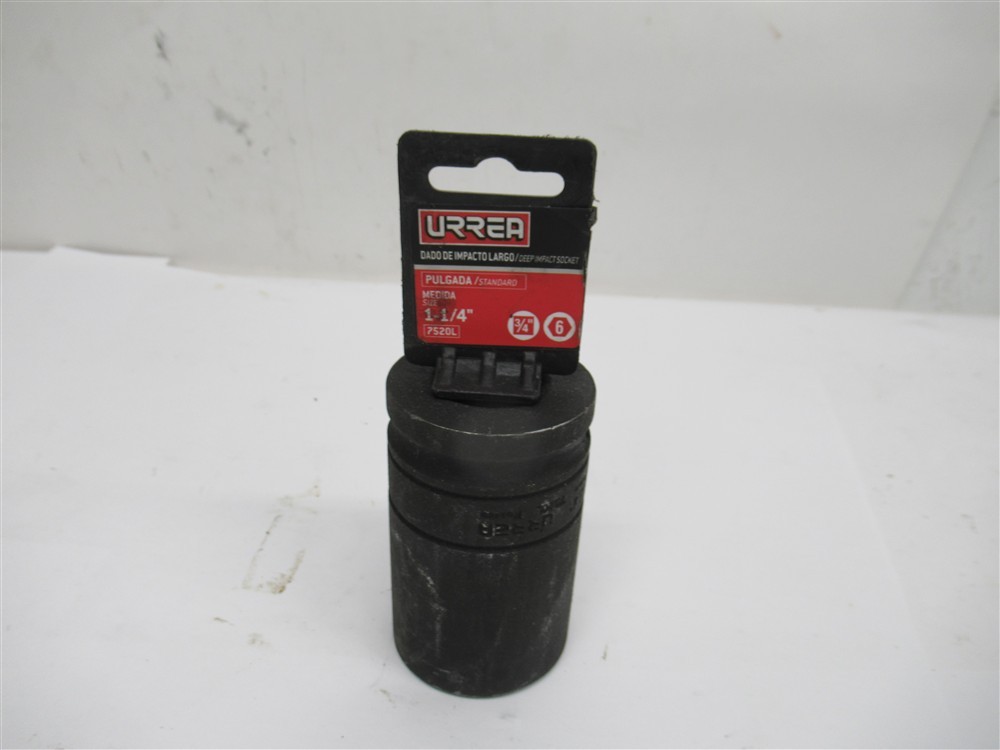 Urrea 7520L , 1-1/4″ Deep Impact Socket, 3/4″ Drive, 6 Point