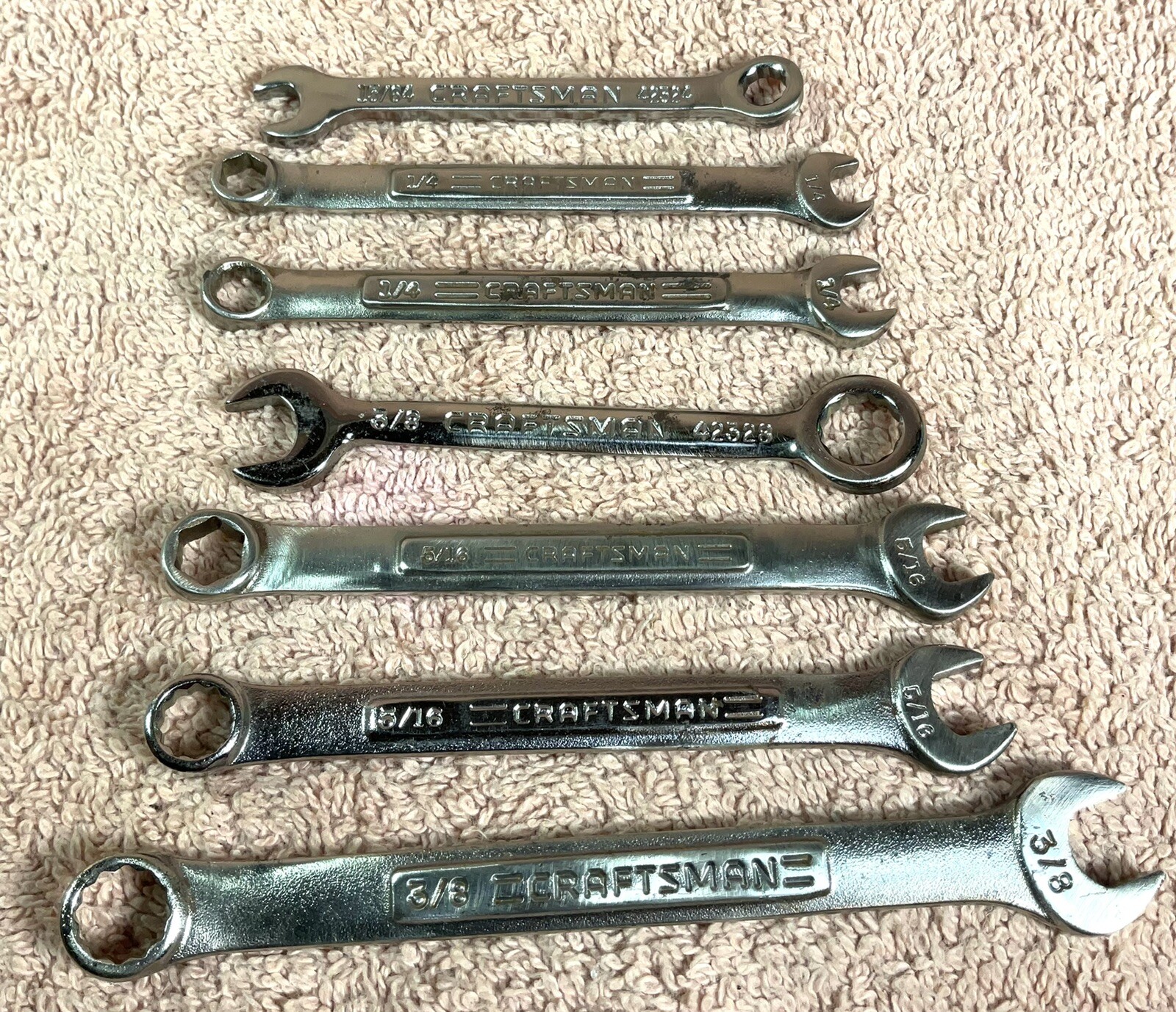Mixed Lot of 7 Vtg CRAFTSMAN Combination Ignition & Small Wrenches, See Photos!