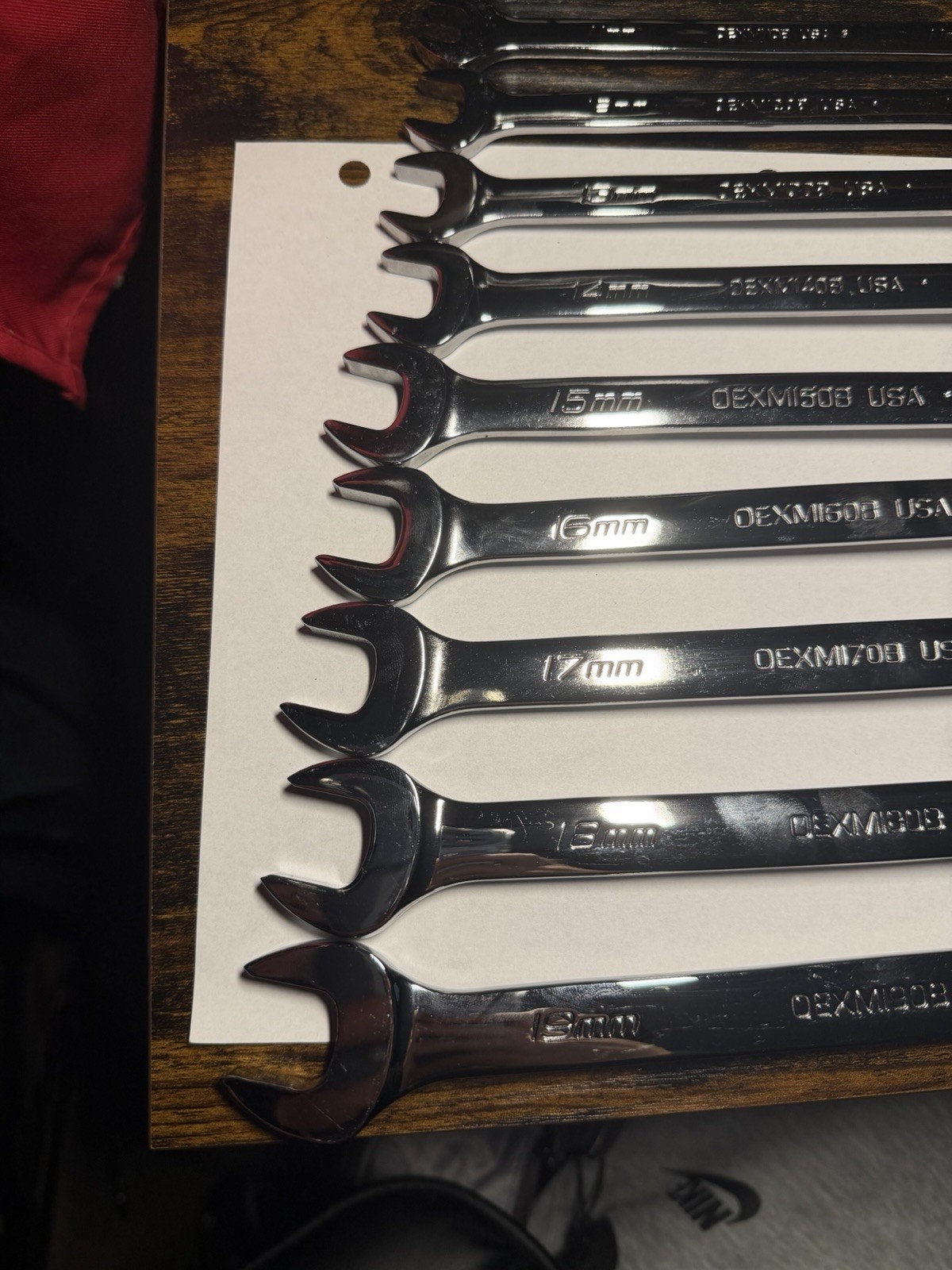 Snap On Tools NEW OEXM710B 10 Piece 10-19mm 12-pt Flank Drive Combo Wrench Set