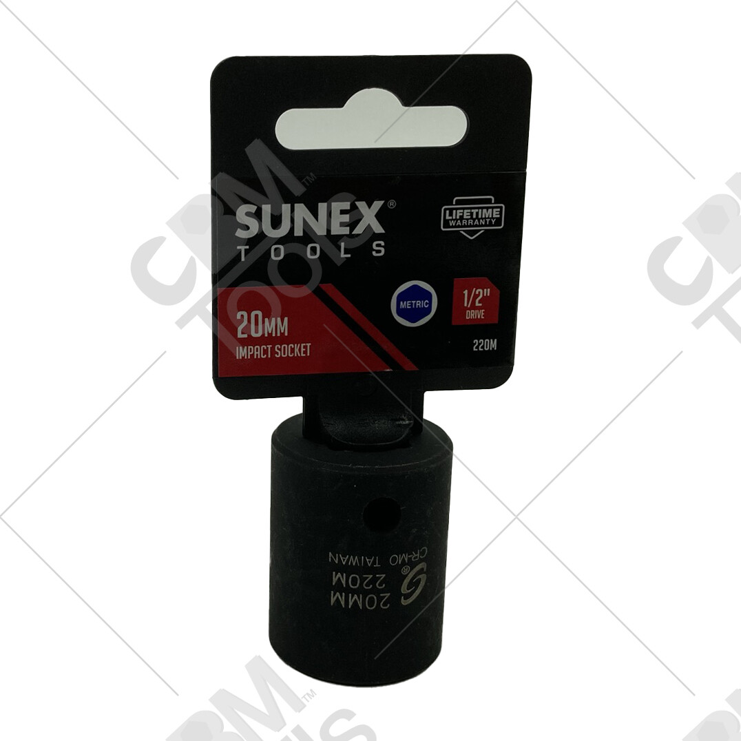 Sunex 220M 1/2″ Drive 6 Point 20mm Impact Socket