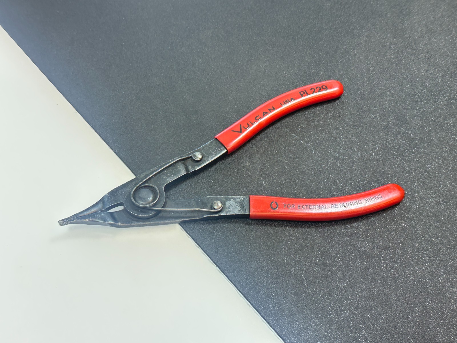 🇺🇸 VULCAN Tools USA (Rare) PL229 External Snap Ring Retaining Clip Pliers, RED