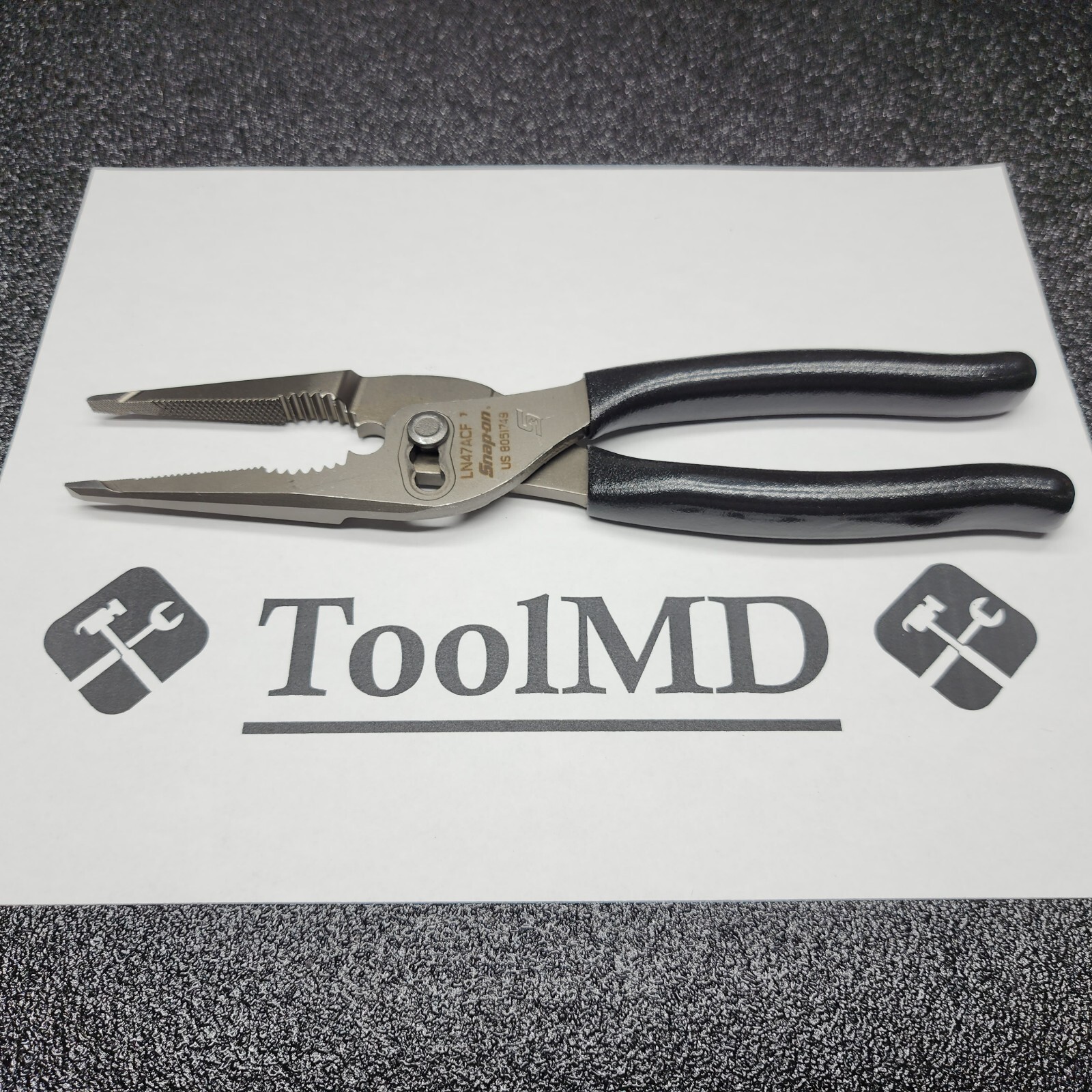 Snap-on Tools USA NEW BLACK 9″ Talon Grip Long Nose Slip Joint Pliers LN47ACF