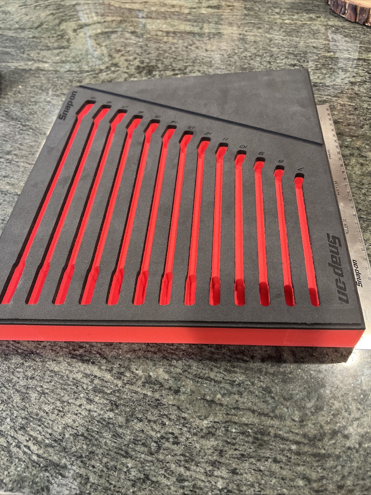 Snap On fmwr01br foam tray for 7-19mm wrench set no tools