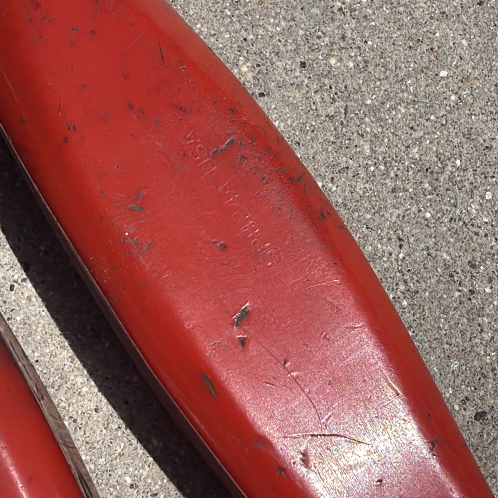Snap On Tools 12″ 18″ 24″ Curved Tip Pry Bar Set Red Hard Handle 3pc USA READ!