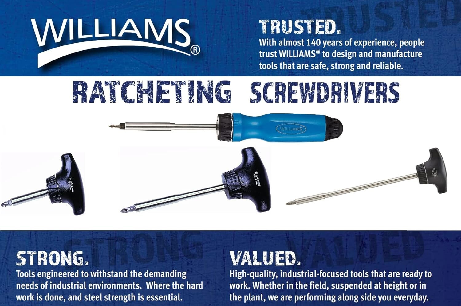JH Williams Magnetic Ratcheting ScrewDriver with Comfort Grip 9″Length USA WRS-1