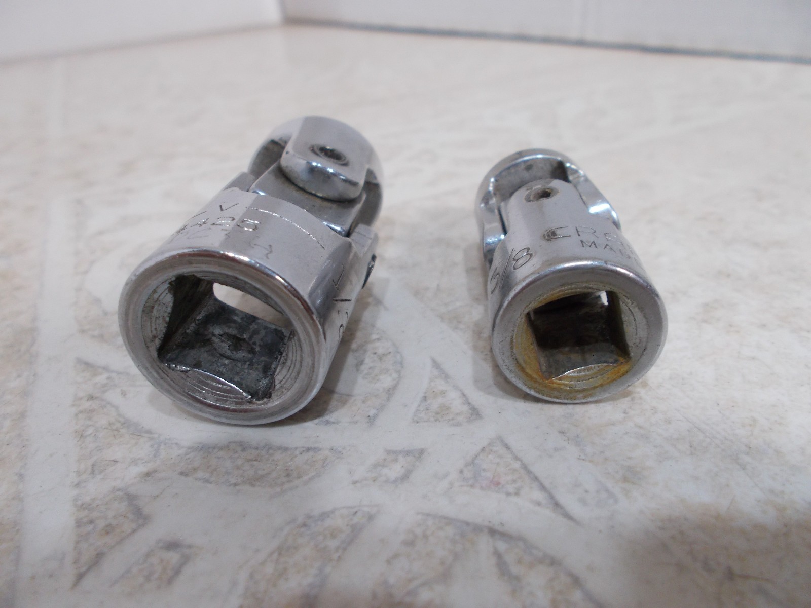 2- Craftsman Universal Flex Joint Swivels 1/2″ and 3/8″ =V= Series USA (C-3)