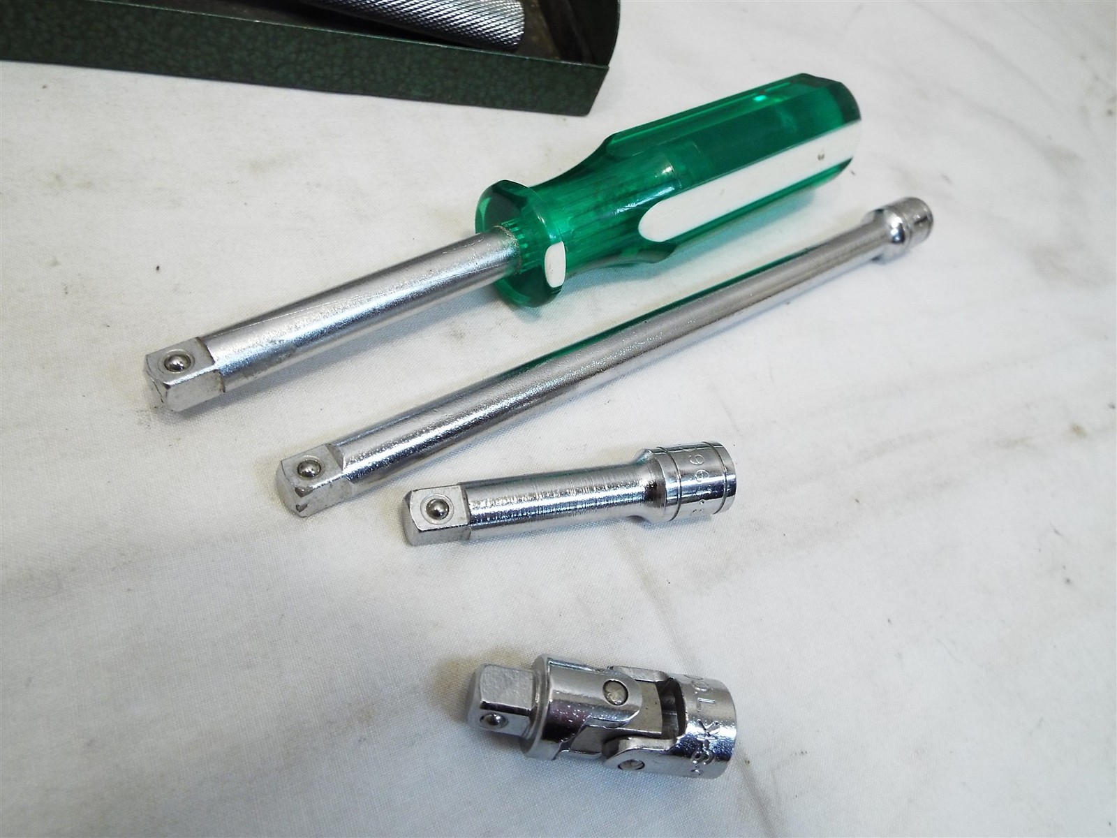 SK 21pc 1/4″ SAE Deep Socket Ratchet Set Metal Box Extension Driver 4921 w/Box