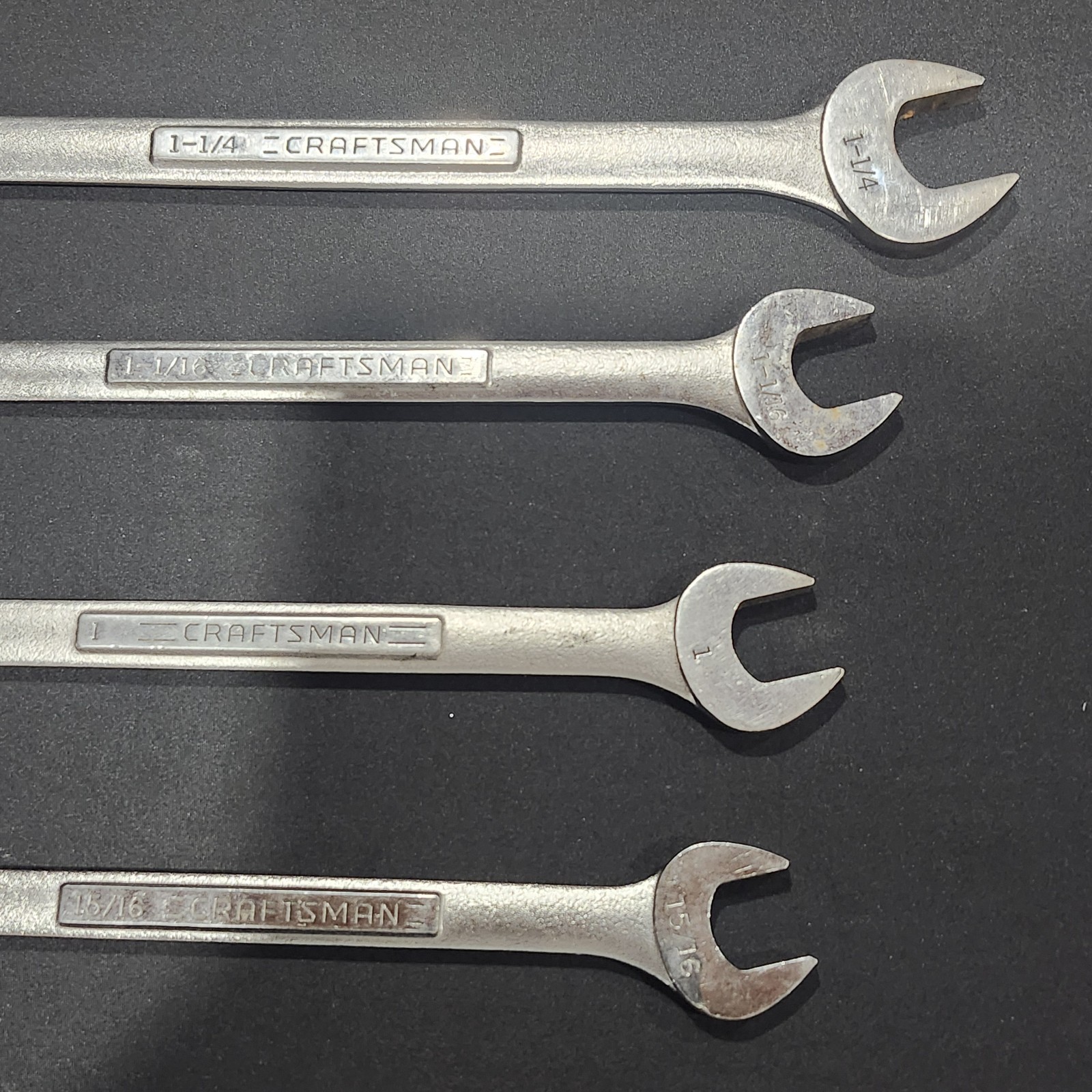 4 Pc. USA Craftsman Large Wrenches 15/16, 1, 1- 1/16, 1- 1/4 -VA- Series