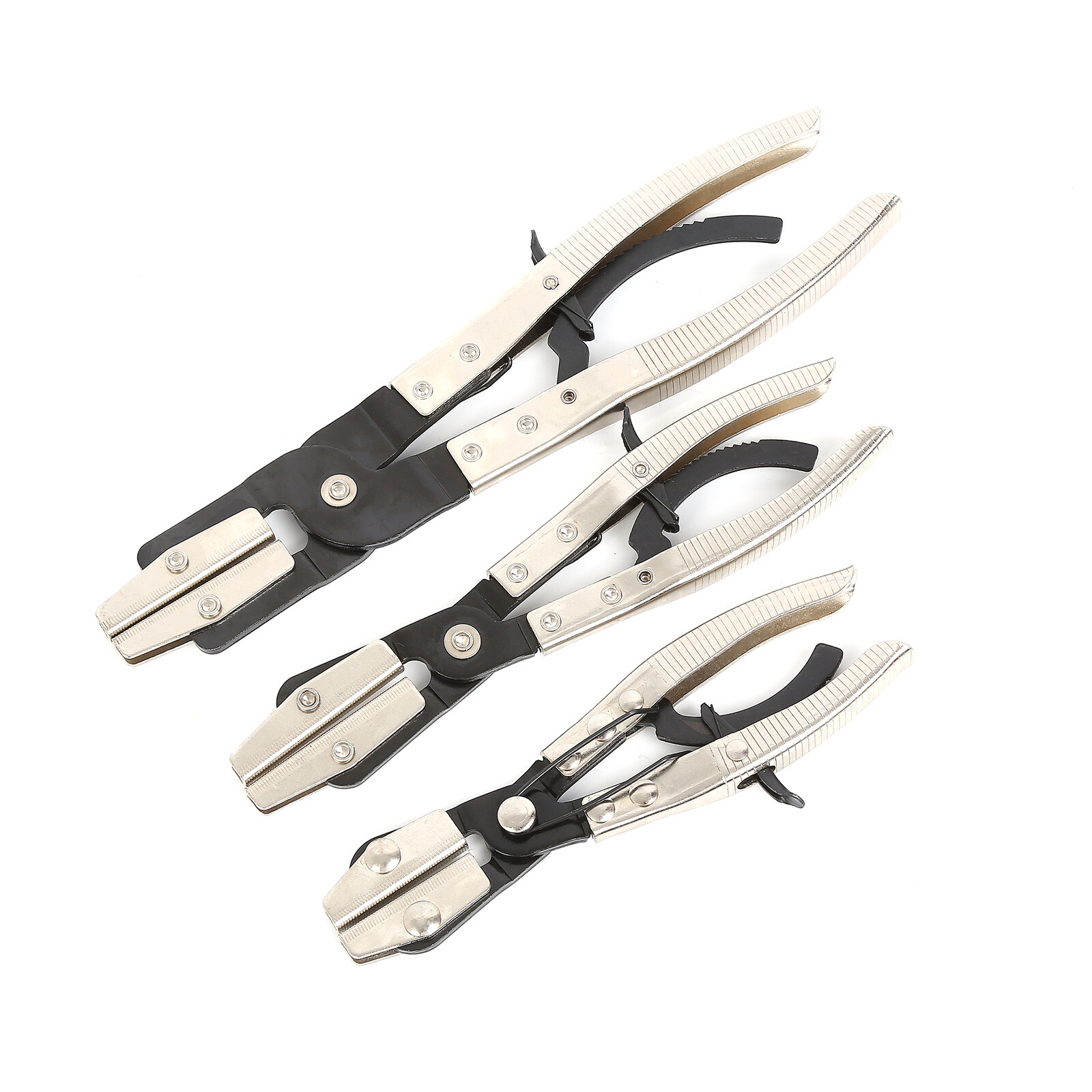 3pcs Ratcheting Hose Pinch Off Pliers Set, 8″ 10″ 12″ Car Hose Fuel Pinch Pliers