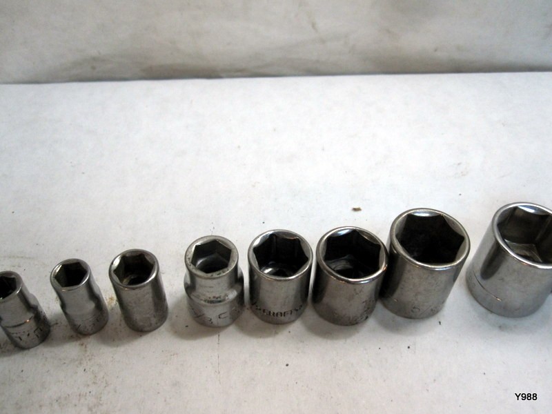 CRAFTSMAN set of 14 sockets mix lot see description