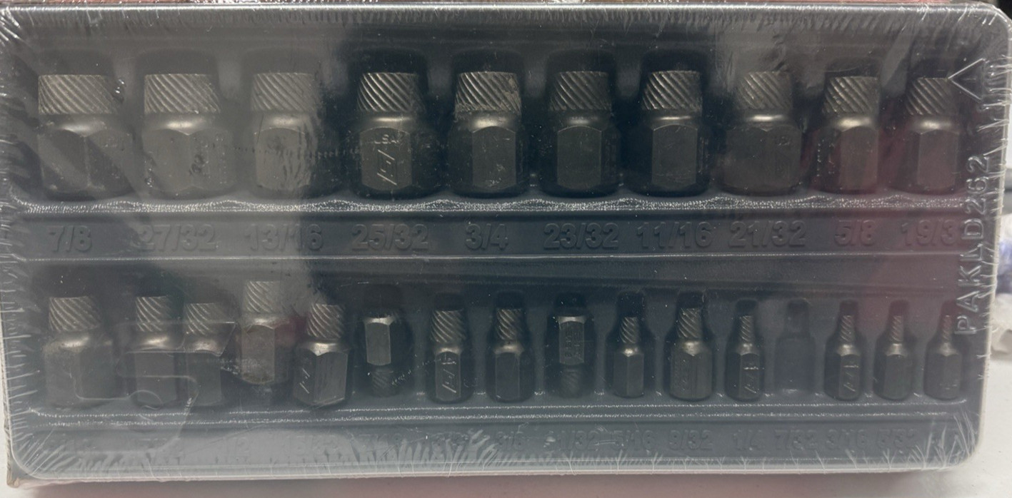 NEW SNAP ON TOOLS USA 25PC 1/8″ – 7/8″ Multi Spline Extractor Set REX25C