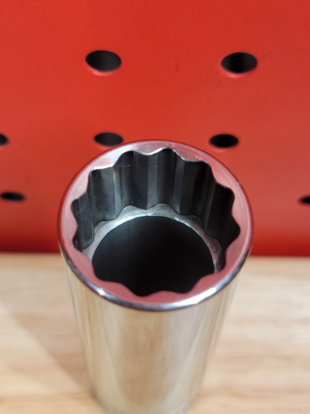 Snap-on Tools S281 7/8″ 1/2″ Drive 12-Point SAE Deep Chrome Socket USA