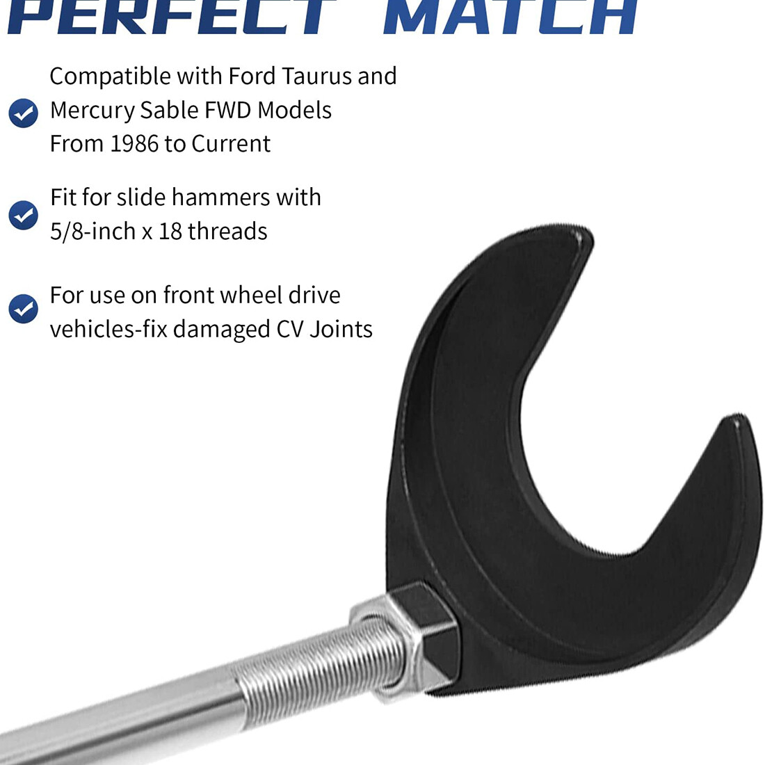 48mm Cv Axle Removal Tool Cv Joint Puller Slide Hammer Adapter Front Wheel Drive