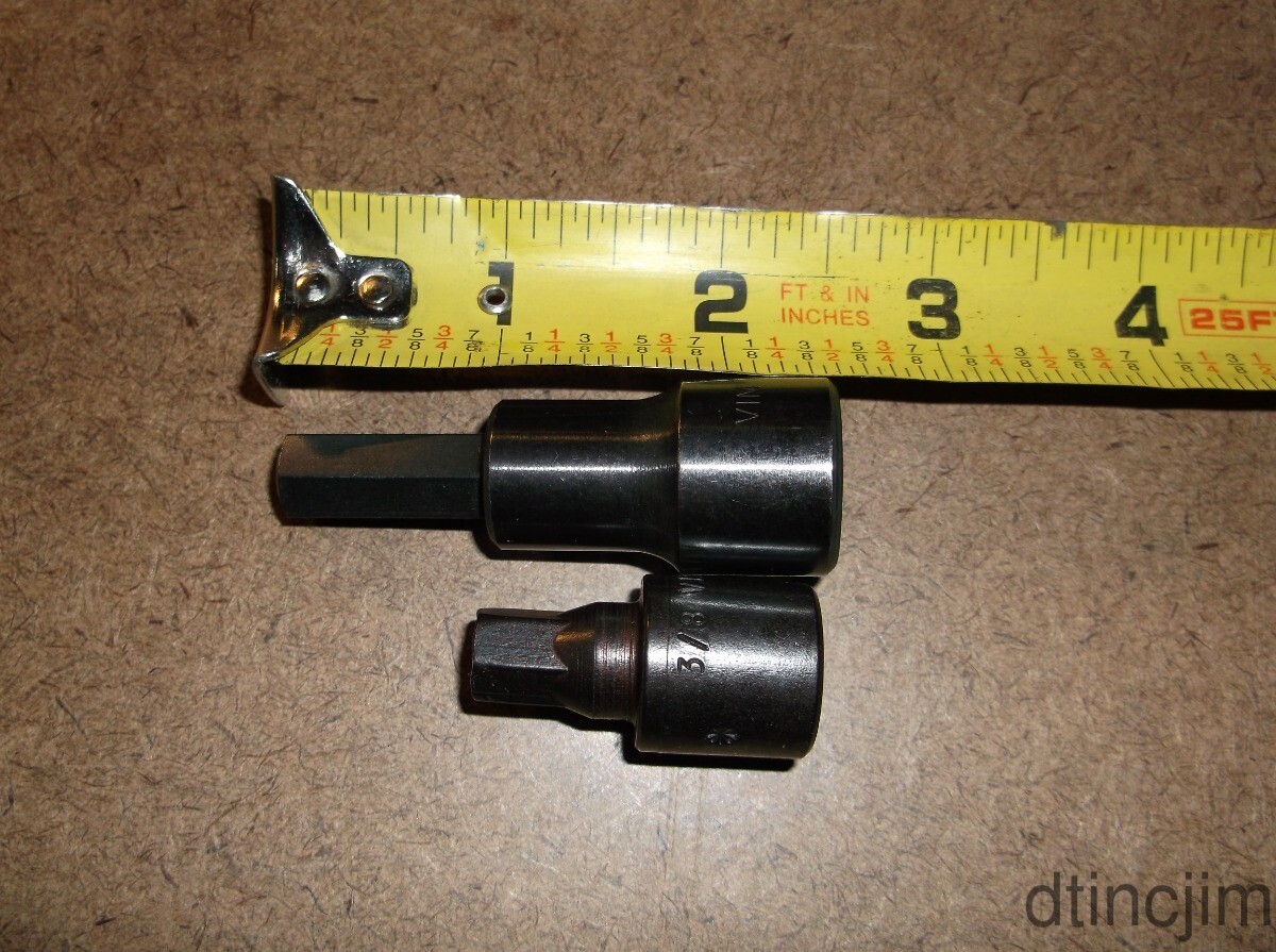 VIM 2Pc. 3/8″ Standard/Stubby Length Hex Bits 3/8″–1/2″ Drive
