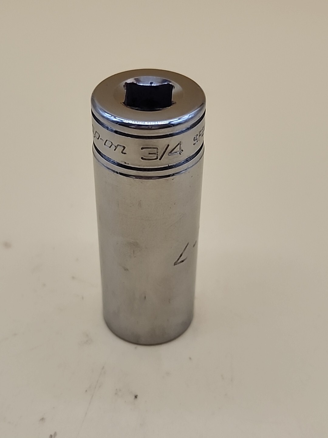 Snap-on Tools SF241 3/4″» 3/8″ Drive ~ SAE 12 Point Deep Chrome Socket USA