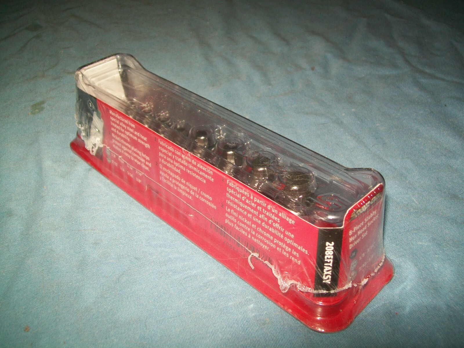 NEW Snap-on™ 1/4″ 3/8″ dr Stubby SAE Hex Socket driver Set 208EFTAXSY Sealed