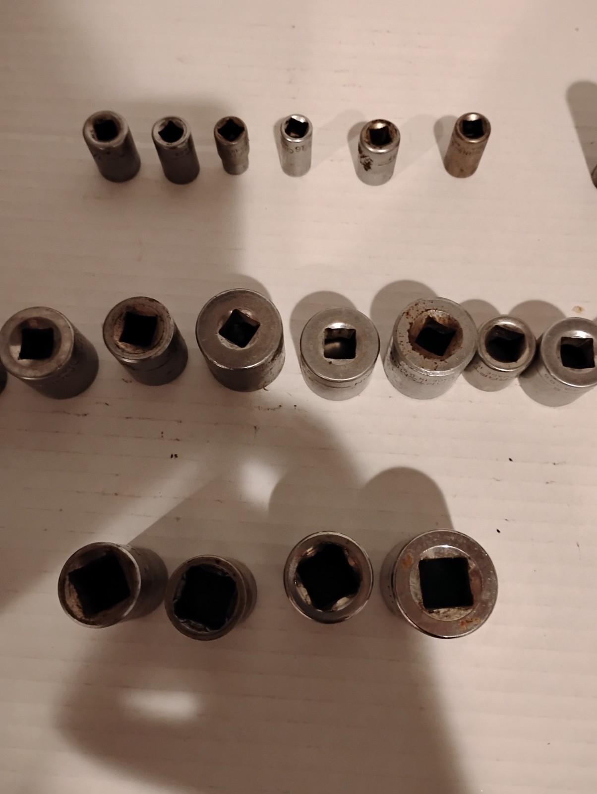 Craftsman USA lot of Sockets 27pcs 1/4,3/8,1/2″ drive and sizes Made in the USA