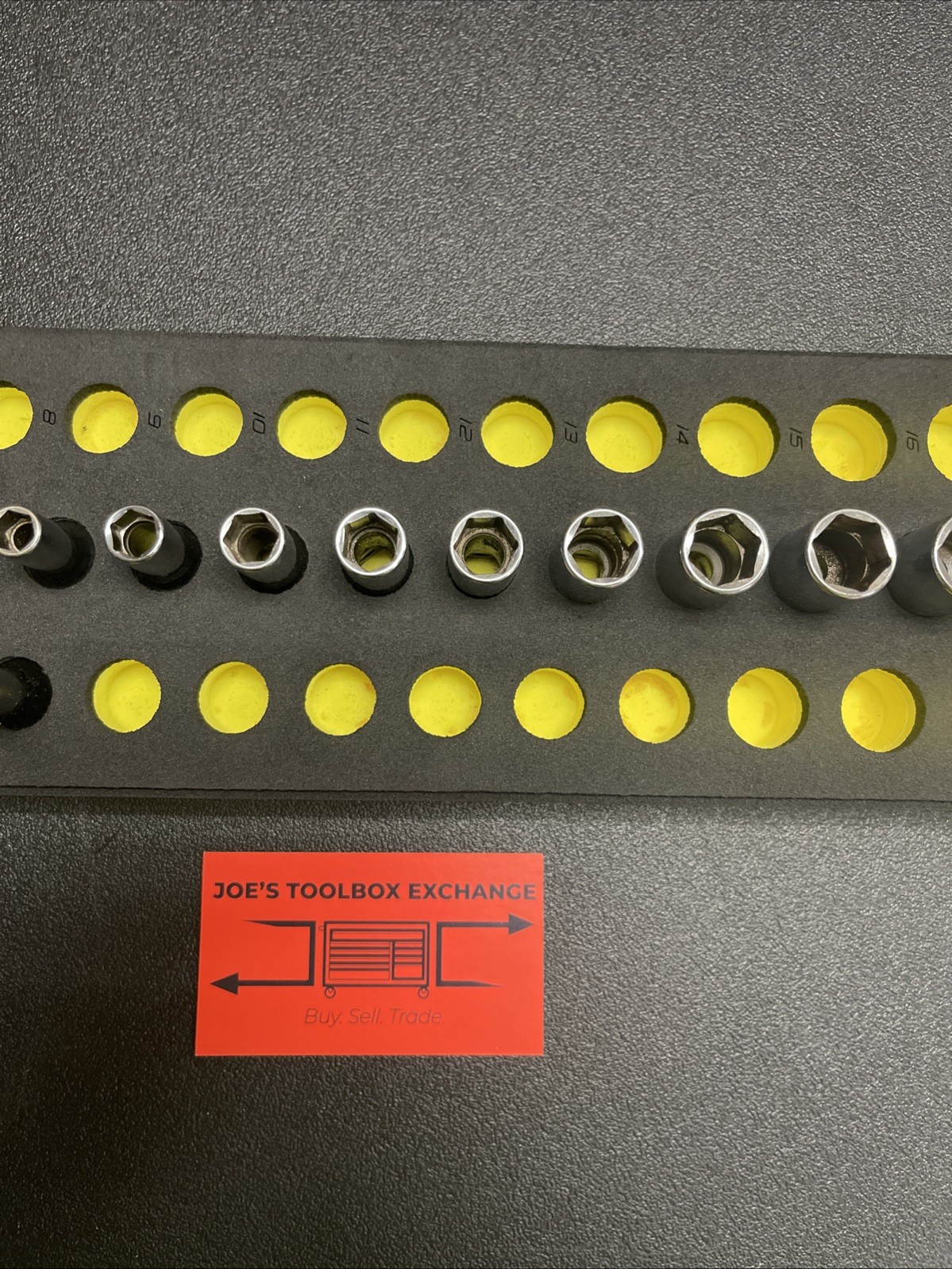 Snap-on 221SFMSFHVX 21pc 3/8″ Dr. Metric Socket Set 6–20mm Shallow & Deep Hi Viz