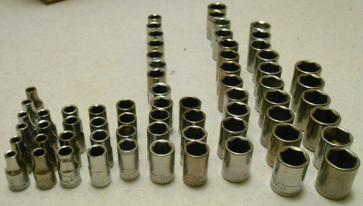 Vintage USA Craftsman You Choose One Socket 1/4″ Drive 6 Pt Metric Shallow