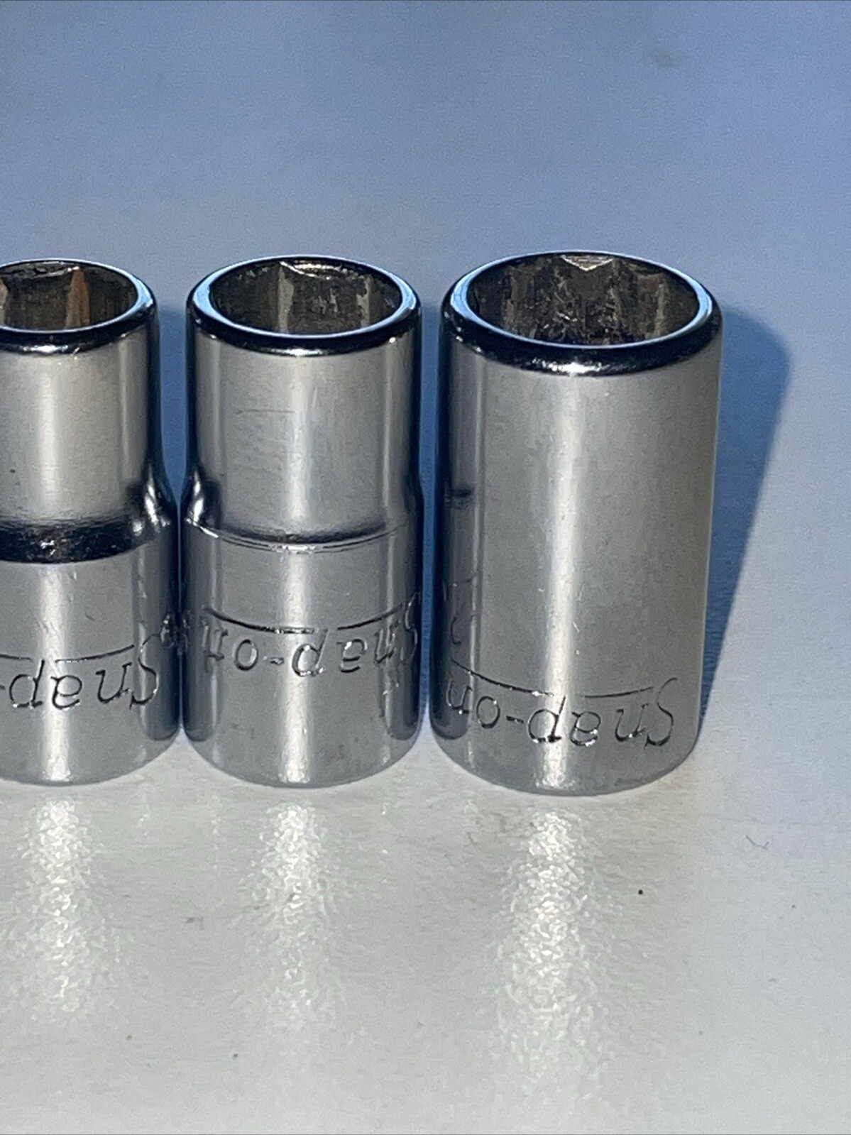 Snap-On Tools 1/4″ Drive 6 pt 12pt SAE Socket lot of 5 mv msv 3/16” – 11/32”