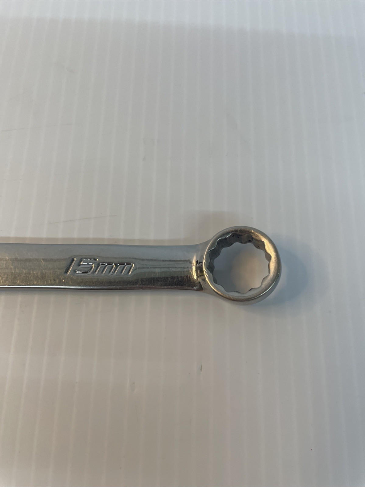 Snap On USA 15MM 12PT Metric Flank Drive Plus Chrome Combination Wrench SOEXM15