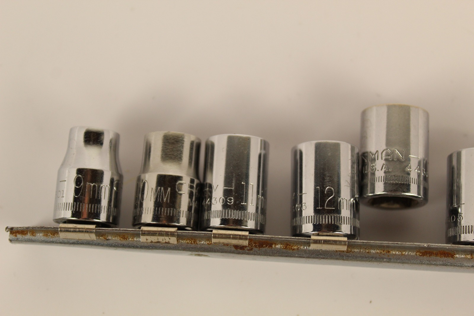 11pc Craftsman 3/8″ Drive 12pt Metric Shallow Sockets 9mm -19mm V- Series USA