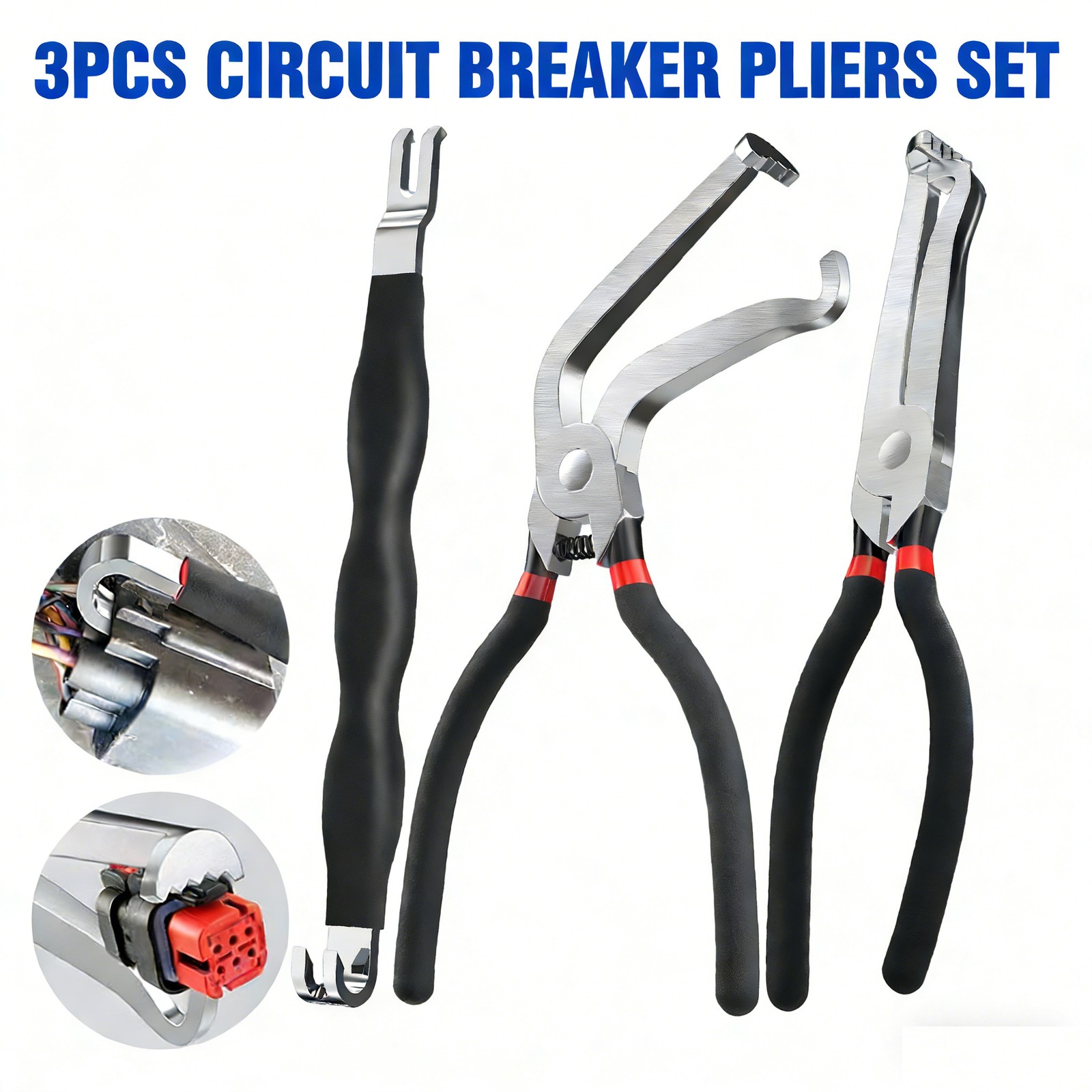 3PCS Electrical Disconnect Pliers Set- Upgrade Electrical Connector Pliers