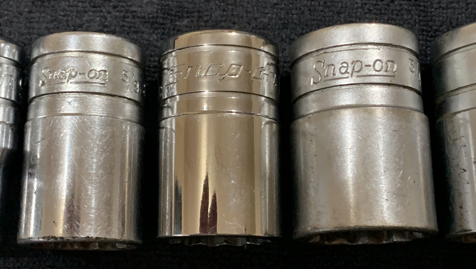 Snap On 1/2″ Dr 9pc Socket Set SAE 7/16″ to 15/16″ 12 Point Shallow SW141-SW301