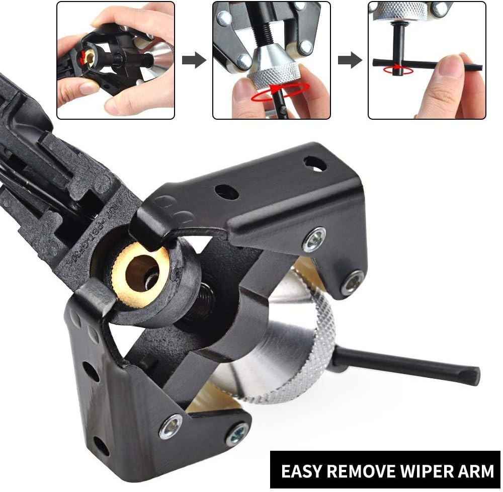 Metallic Finish Battery Terminal and Wiper Arm Puller Tool – Safe & Easy Removal