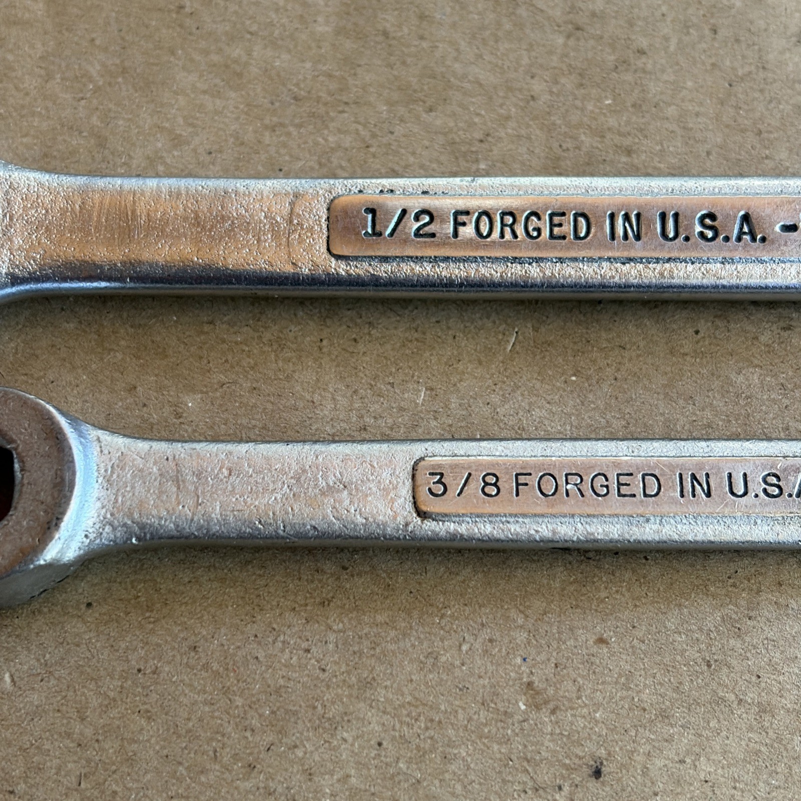 2 Vtg. Craftsman -V- Double End Flare Nut Line Wrench 3/8″ x 7/16″ 1/2″ x 9/16″