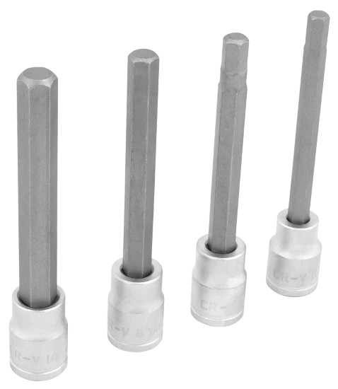 W86022 Metric mm – BRAKE CALIPER Hex Bit Set – Long Shank – 4 Pieces