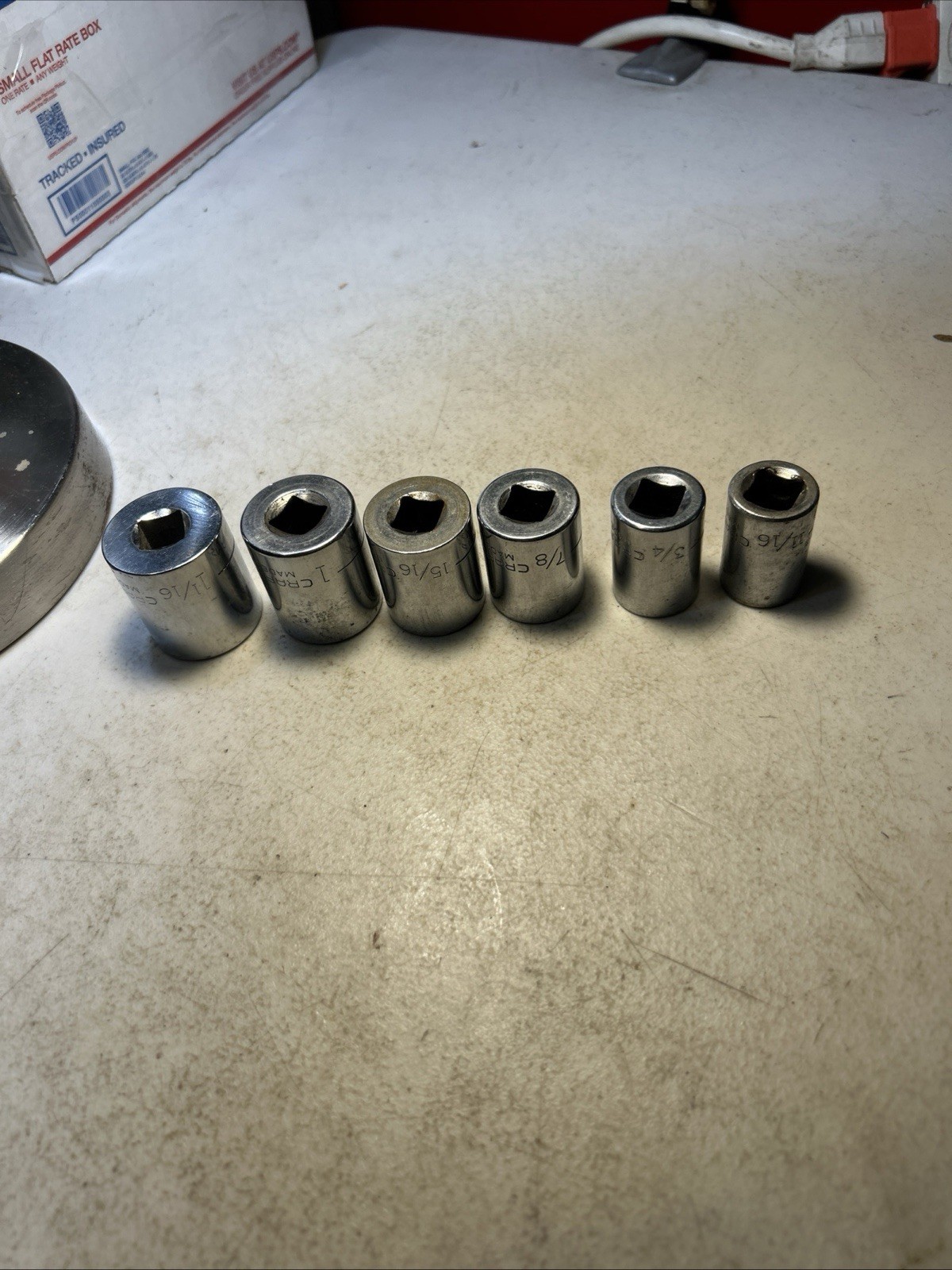 Craftsman- Lot Of 6 VINTAGE Shallow Sockets,1/2″ Drive,12pt, -V- Series