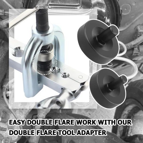 Brake Line Flaring Tool Kit, 6PCS, 3/16″ & 1/4″ Double Flare Tool for Brake Line