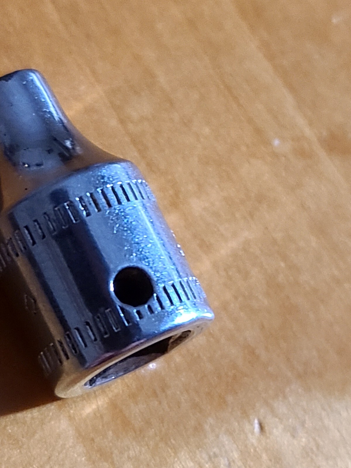 Snap On Tools 1/4” Drive 4MM 6 Point Metric Shallow Chrome Socket TMM4 USA VTG