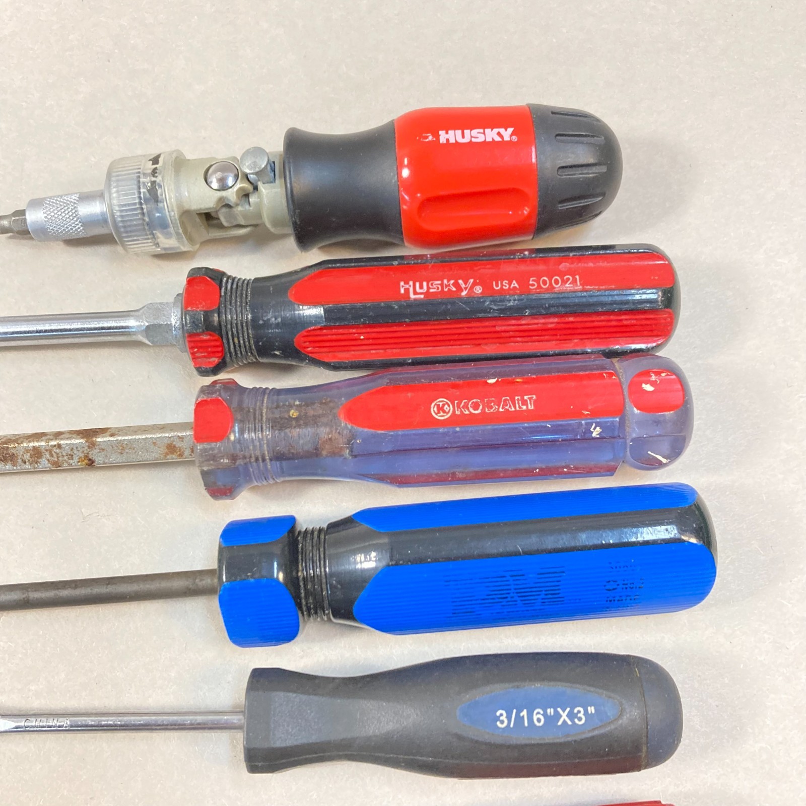 Screwdriver Lot 9 Pc 2 Phillips 6 Flat Slotted 1 Bit Driver