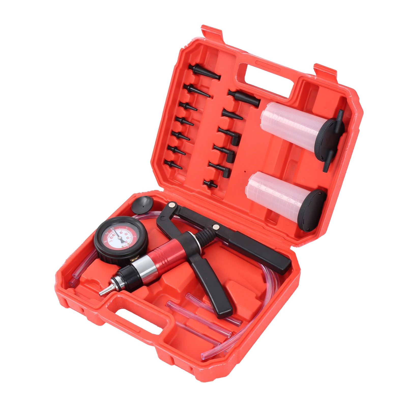 NEW Hand Held Vacuum &Pressure Pump Tester Tool 23PCS Brake Bleeder Kit