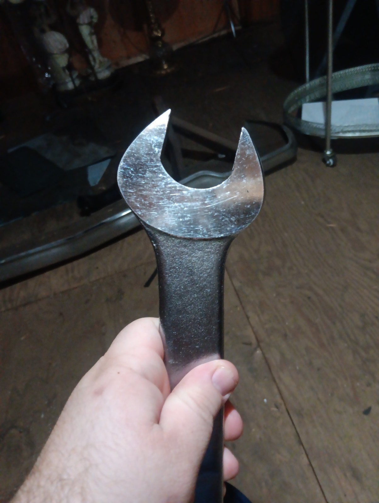 Cromo Irimo Vanadio, Open Wrench, Large, Sae 41 And 1.500, Minor Condition Wear