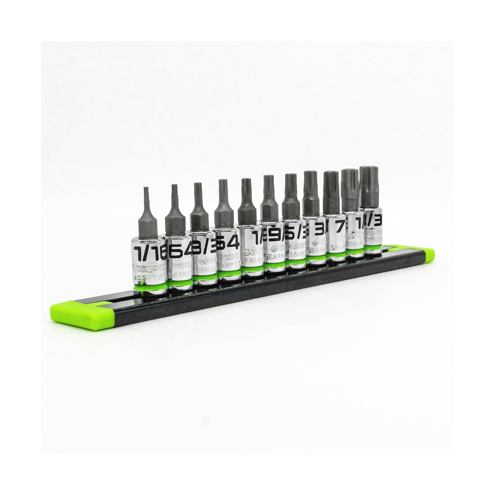GRIPEDGE HEX Bit Socket Set | 11-PC – 1/4» Drive Short SAE RPT Hex Driver Se…