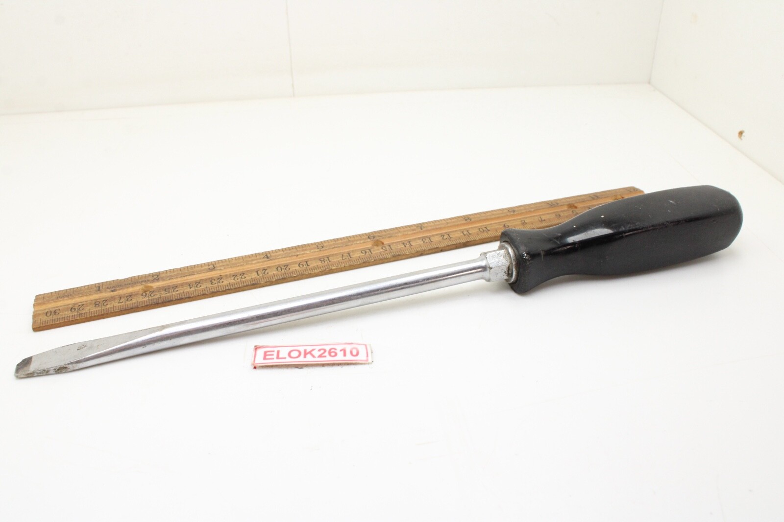 Snap-on SSD8 3/8″x12.5″ Slotted Black Hard Handle Screwdriver USA