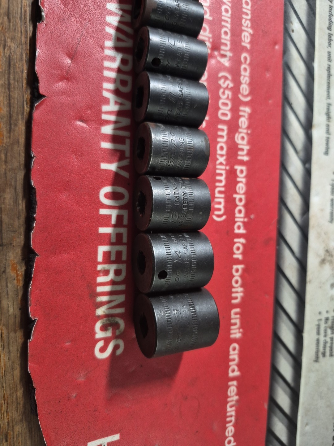Snap-on 12 Piece Metric 1/4″ Drive Impact Socket Set 5mm – 15mm 6pt 112IMTMM