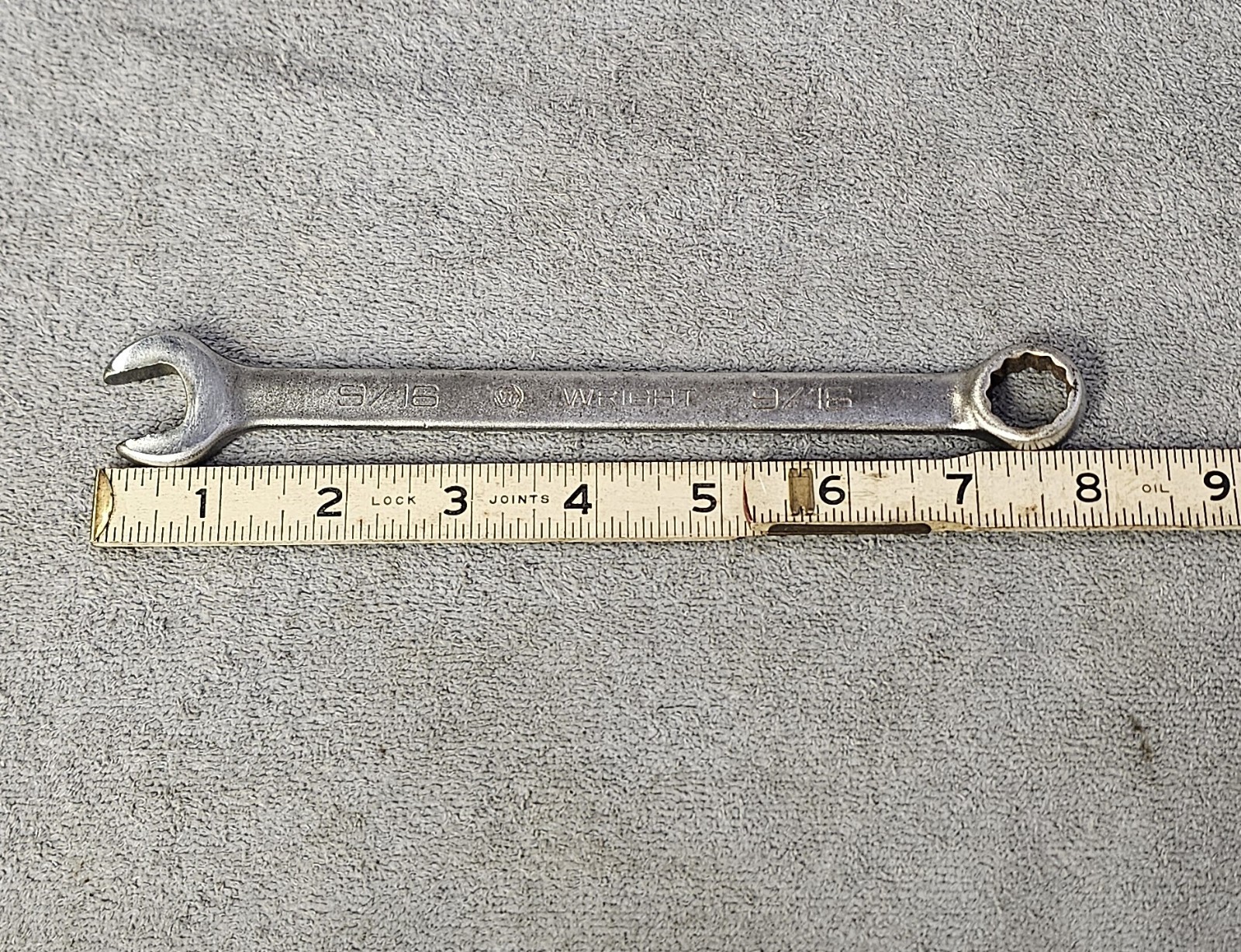 🇺🇸Wright 1116 9/16″ Combination Wrench 12 Point Satin Finish 8″ Long