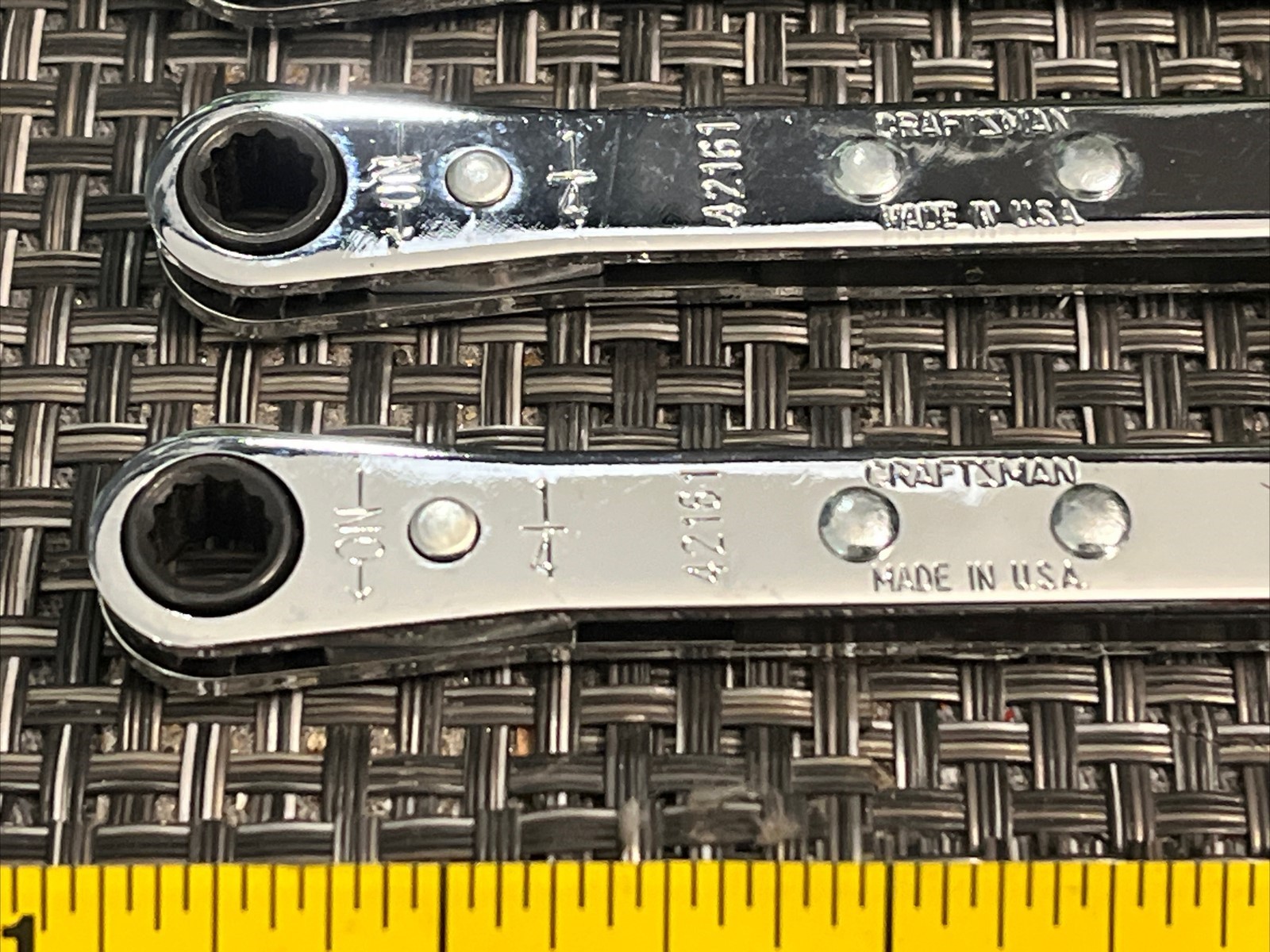 7 QTY! BULK LOT- 42161 Craftsman 1/4” & 5/16” Box End Ratcheting Wrench USA -NEW