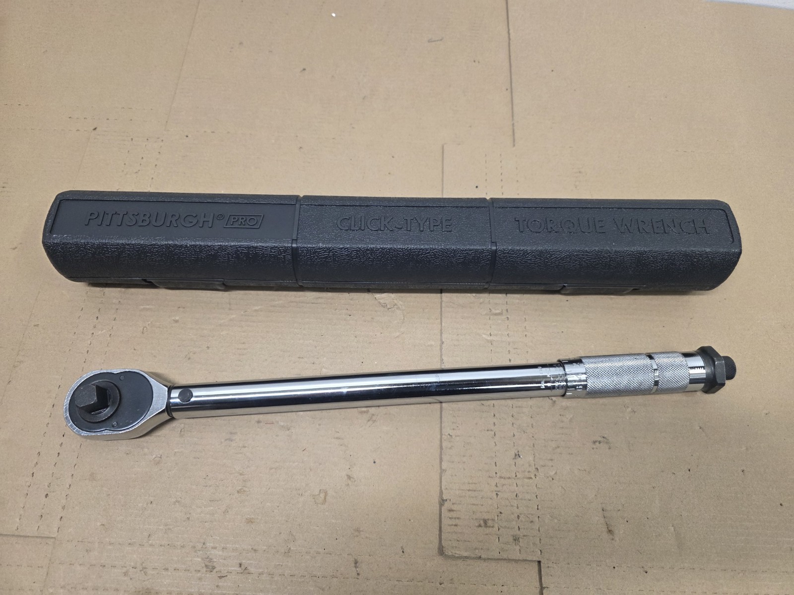 Pittsburgh Tools Drive Click Type Torque Wrench with Case – New