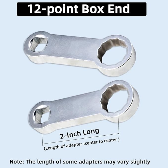 10Pcs 12 Point Metric Box End Torque Adapter Set 3/8″ Drive 10mm-19mm
