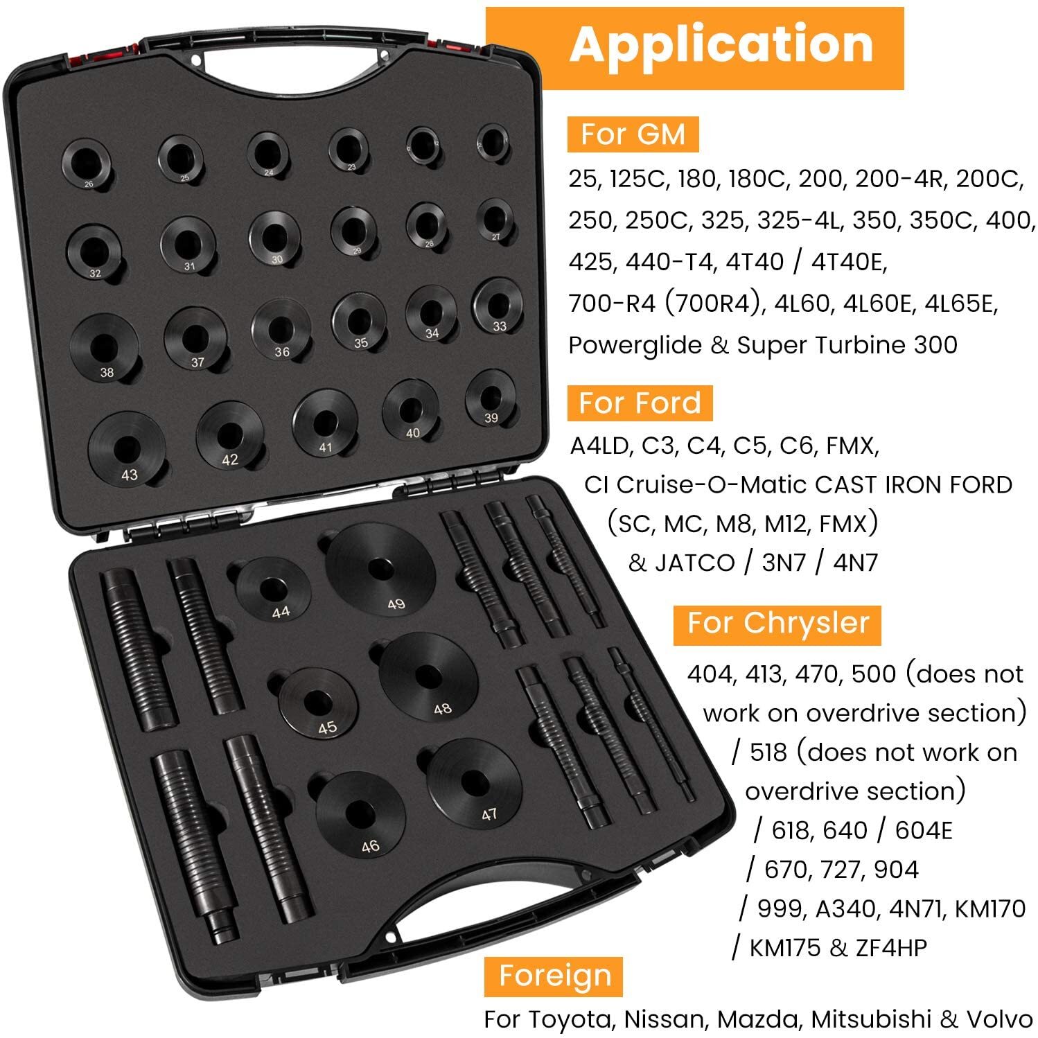 T-0220-39 Master Bushing Driver Bushing Bearing Seal Installer Remover w/case