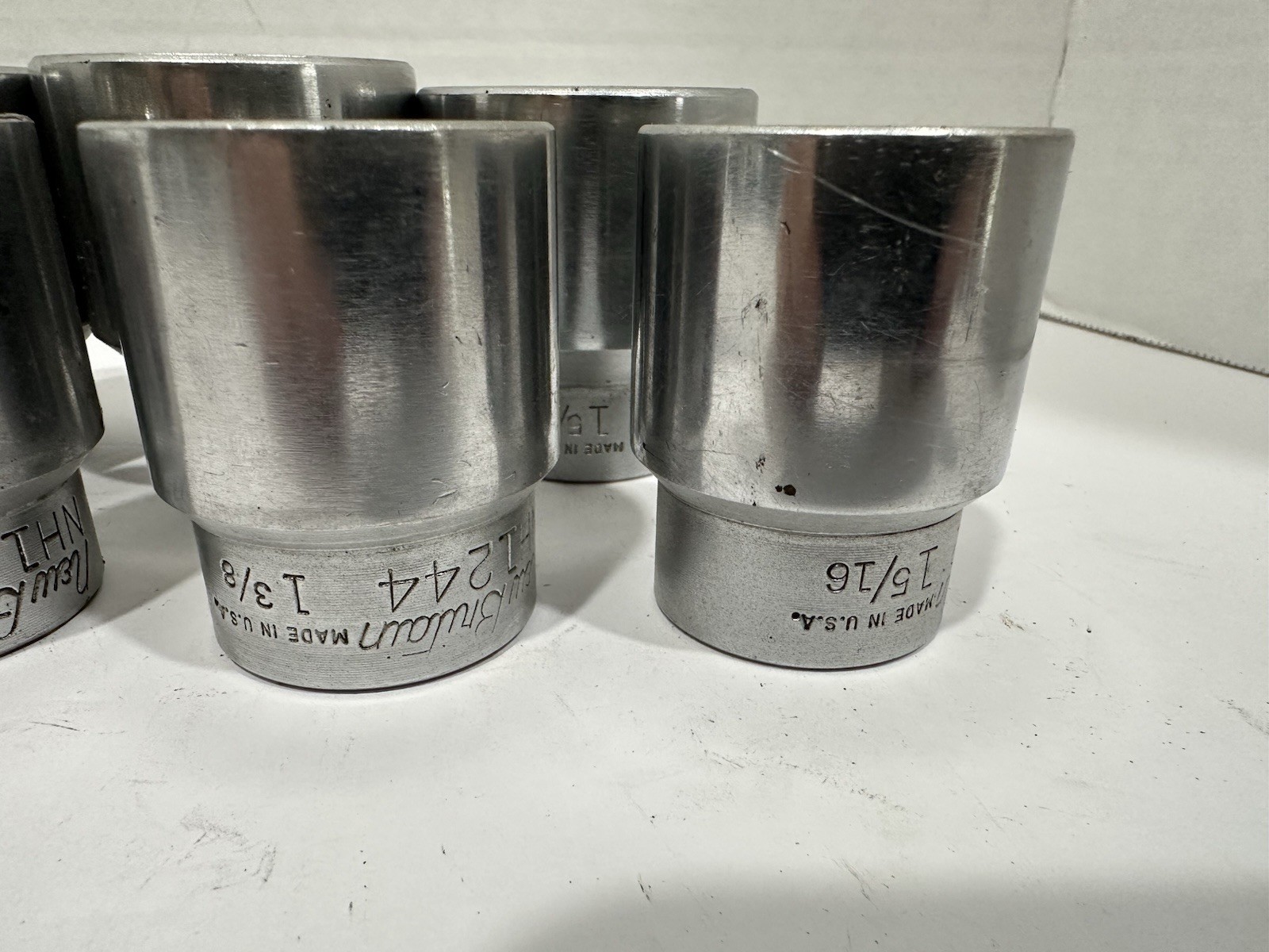 Vintage New Britain 3/4” Socket Set 1”-2” Sockets Breaker Bar.