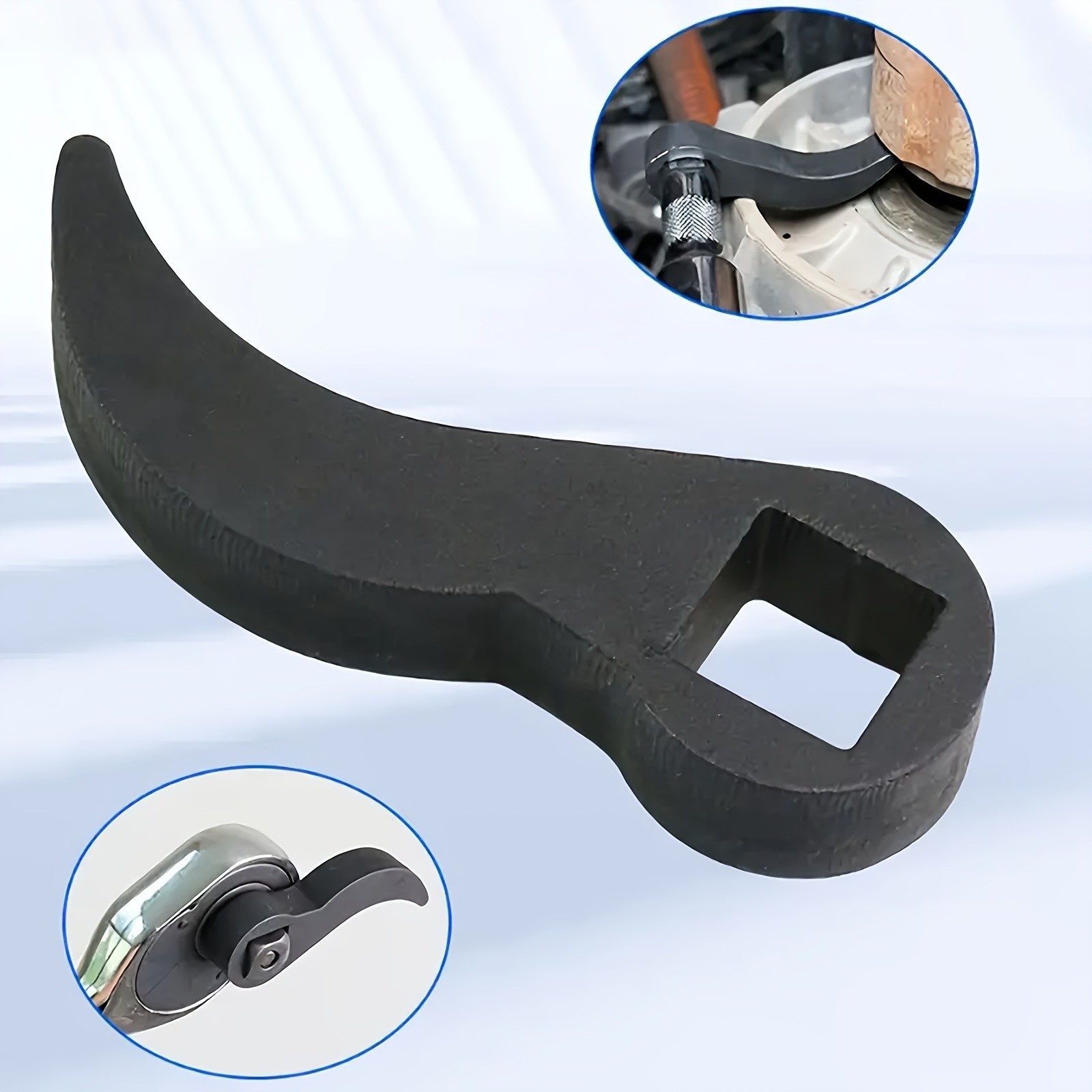 Automotive Crescent Wrench Tool – High-Strength Steel Nut & Bearing Removal Tool
