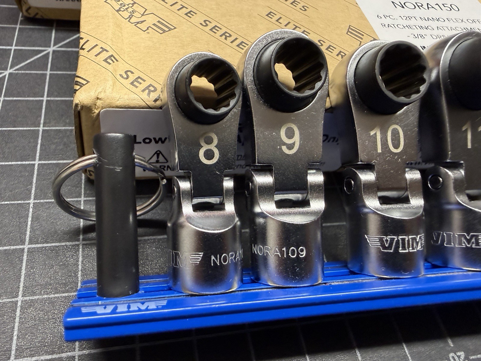 VIM Tools 12 Piece Flex Head 12 point- 8mm-19mm (Nora150 + Nora150XL) On Magrail
