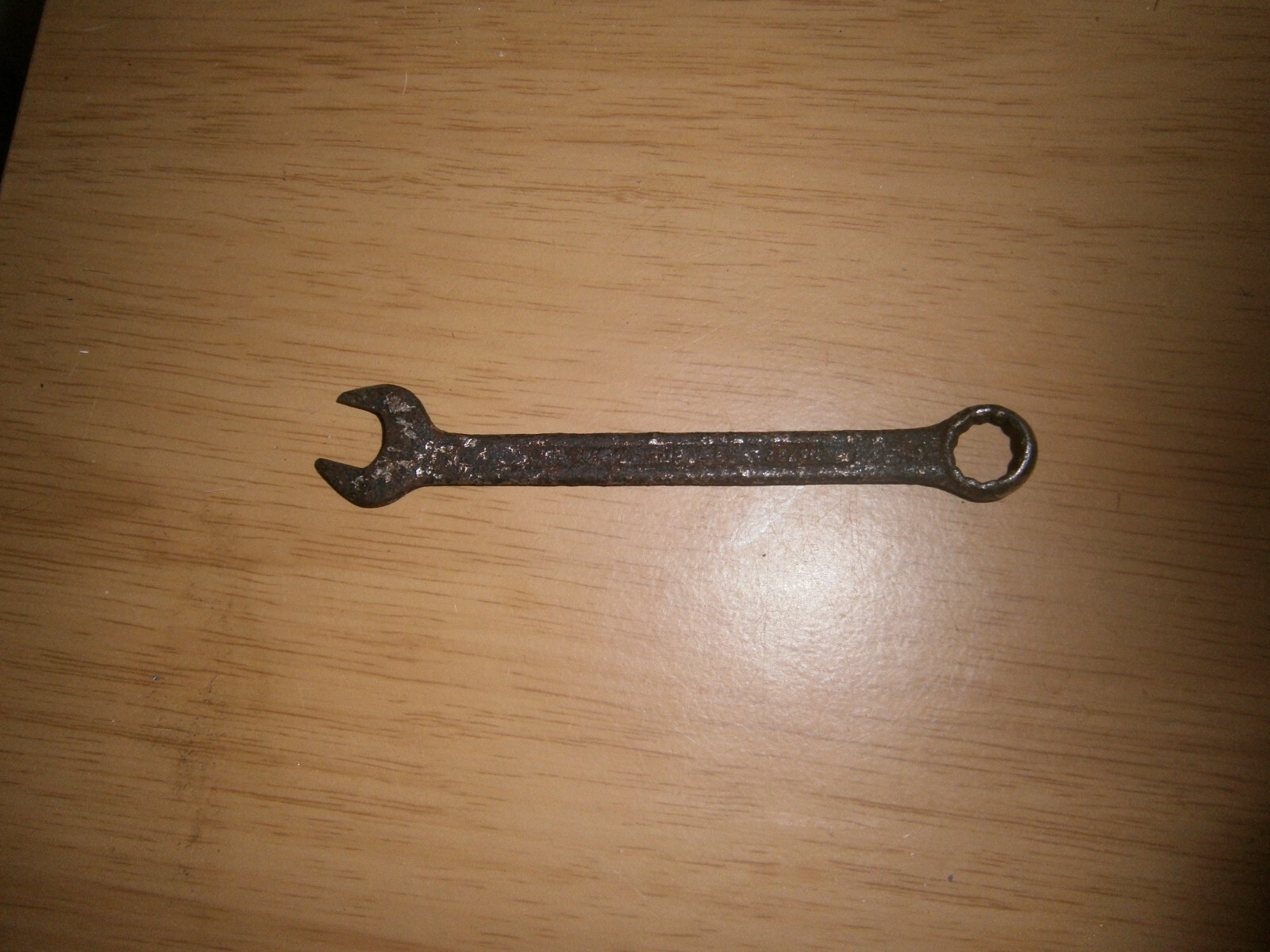 Vintage silver tone combination spanner. 12mm (E6a)