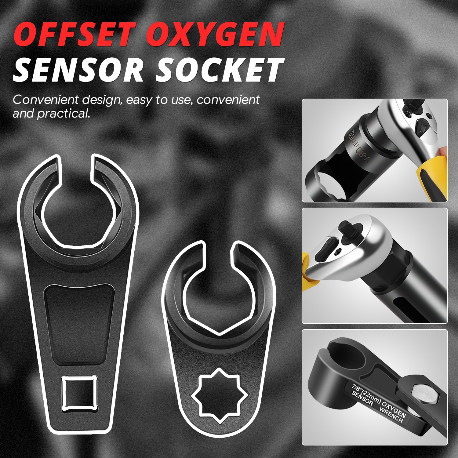 Unicersal Slotted Design Anti-Corrosion 10pc Oxygen Sensor Socket Removal Wrench